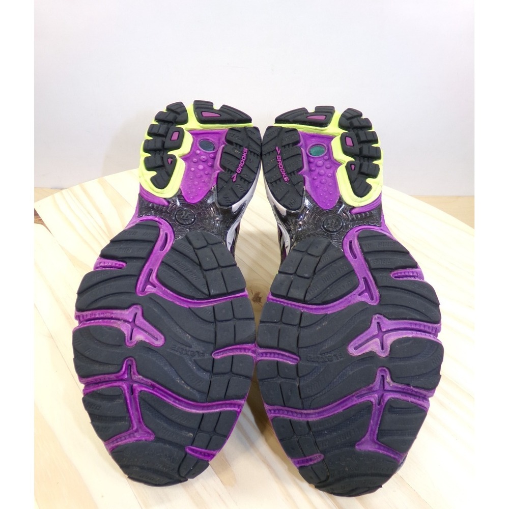 Brooks Ravena 4 Running Shoes Sneakers Womens Black Purple Green Size 9.5 B - Picture 6 of 9